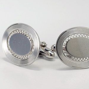 Vintage Lamode Sterling Silver Oval Cufflinks